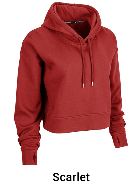 Womens "Victory" 8.1oz 60/40 Crop Fleece Hoodie
