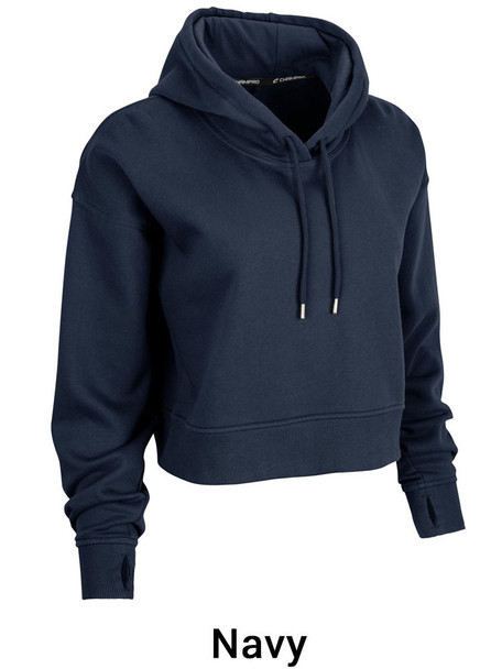 Womens "Victory" 8.1oz 60/40 Crop Fleece Hoodie