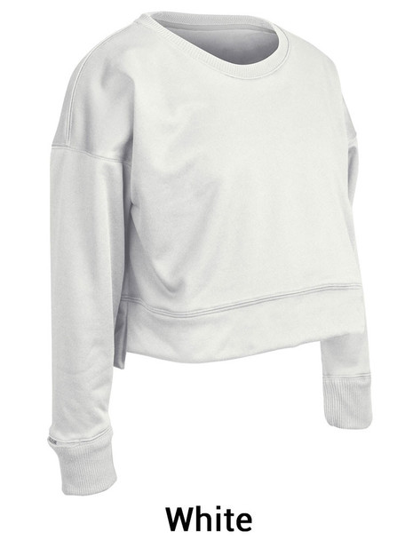 Womens "Lineup" Performance Wicking Crop Crew