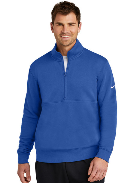Nike "Club Sleeve Swoosh" 8.3 oz 80/20 1/2 Zip Pullover