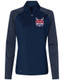 Womens Adidas "Shoulder Stripe" 1/4 Zip Pullover