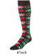 Black Woodstock Crew Softball Sock