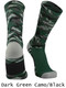 Woodland Camo Crew Baseball Sock