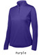 Womens "Attain" 1/4 Zip Basketball Shooting Shirt Adult Long Sleeve All Sports Uniforms