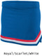 Girls "Exuberance" V-notch Cheer Skirt With Three Color Trim