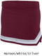 Girls "Exuberance" V-notch Cheer Skirt With Three Color Trim