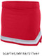 Womens "Exuberance" V-notch Cheer Skirt With Three Color Trim