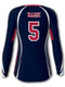 Control Series - "Chrono" Custom Sublimated Volleyball Jersey Long Sleeve Volleyball Jerseys All Sports Uniforms