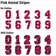 Animal Stripes Numbers Decoration Products All Sports Uniforms