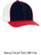 Tri-Color Trucker Mesh Moisture Control Baseball League Cap - Order League Baseball Admin Products All Sports Uniforms
