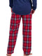 Adult Boxercraft "Harley Flannel" Navy/Red Plaid Pajama Pants Adult Pajama Pants All Sports Uniforms