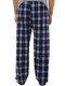 Adult Boxercraft "Harley Flannel" Navy/Silver Plaid Pajama Pants Adult Pajama Pants All Sports Uniforms