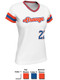 Quick Ship - "Brooklyn" Custom Sublimated Cap Sleeve Softball Jersey Quick Ship Jerseys - 5 Days All Sports Uniforms