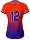 Quick Ship - "Down Two Gradient" Custom Sublimated Cap Sleeve Softball Jersey Quick Ship Jerseys - 5 Days All Sports Uniforms