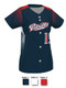 Control Series Premium "Fast Track" Custom Sublimated Full Button Softball Jersey Button Front Jerseys All Sports Uniforms