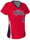 Quick Ship - "Corkscrew" Custom Sublimated Cap Sleeve Softball Jersey