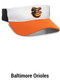 MLB Polyester Velcro Adjustable Replica Visors Caps All Sports Uniforms