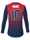 Dawg - Ladies "Dawg 4" Custom Sublimated Lacrosse Warm Up Shirt Warm Up Shirts All Sports Uniforms