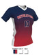 Dawg - Ladies/Girls "Sideline Gradient" Custom Sublimated Short Sleeve Lacrosse Game Jersey Short Sleeve All Sports Uniforms