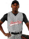 "Sleeveless Yankee Pinstripe" Button Front Baseball Jersey