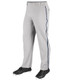 12.5 oz Loose Fit "MVP" Open Bottom Baseball Pants with Piping