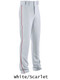 12 oz Relaxed Fit "Slider" Open Bottom Baseball Pants with Piping
