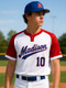 Adult "Baseline" Covered Placket Baseball Jersey