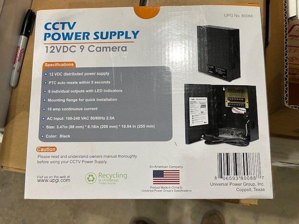 POWER SUPPLY 12VDC 9 CAMERA