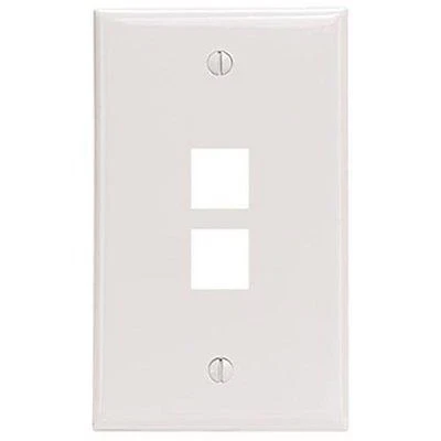 2 PORT WALL PLATE  WHITE