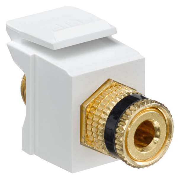 BINDING POST SNAP-IN MODULE WHITE