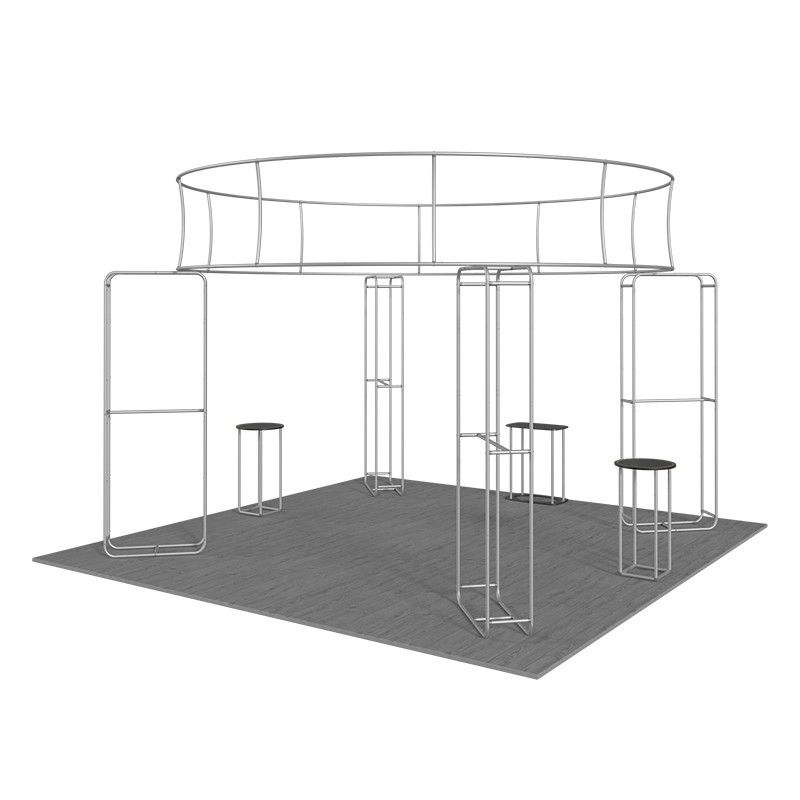 Custom 20x20 Open Island Trade Show Booth Display System