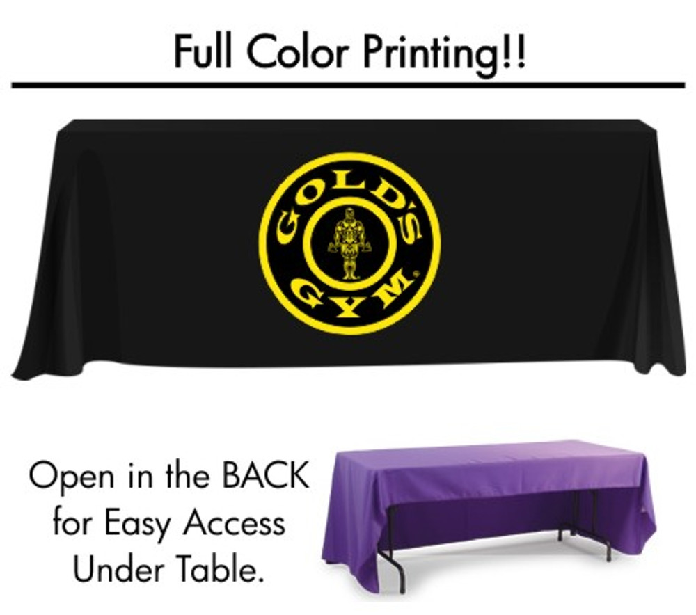 Custom Trade Show Table Throw with Logo