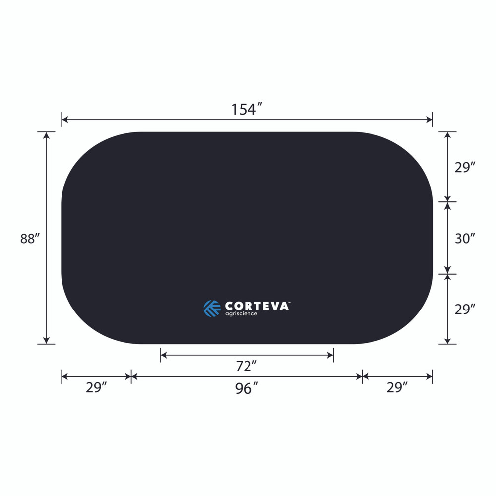 CORTEVA 4-Sided 8 Foot Black Tablecloth