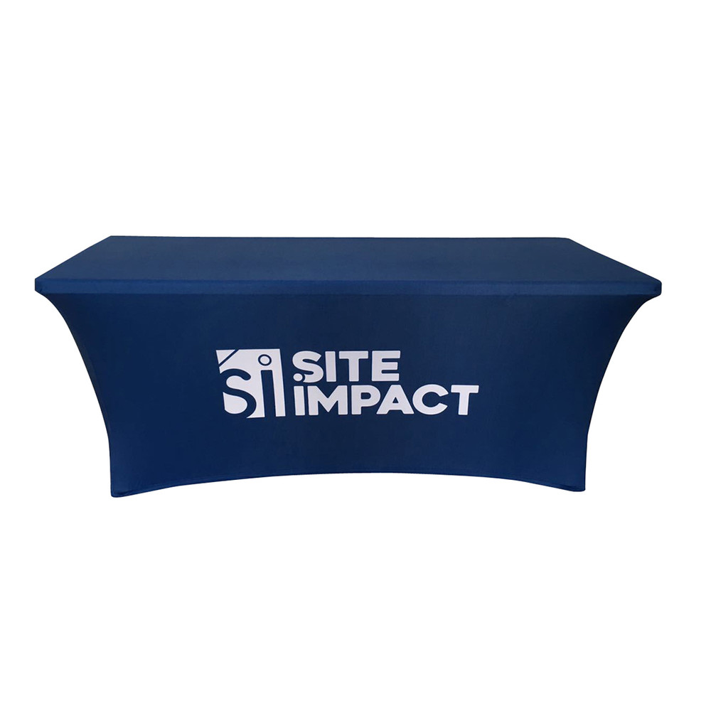 Open-Back Custom Printed Logo Stretch Tablecloth