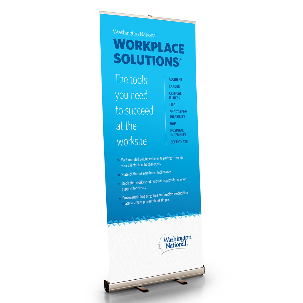 Workplace Solutions Retractable Bannerstand Custom Banner Lab