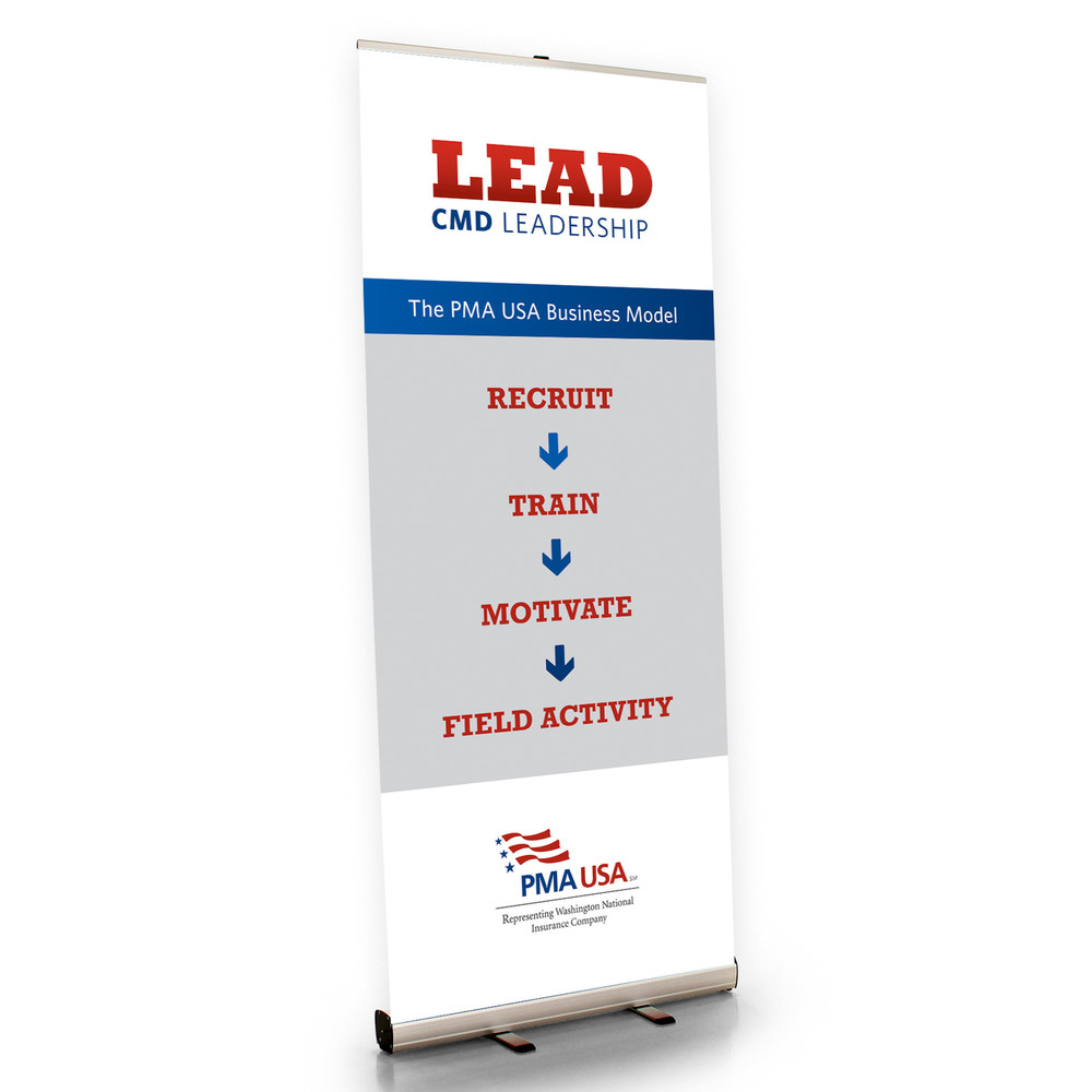 CMD Lead Leadership Program 33.5 X 79 Retractable Banner Set