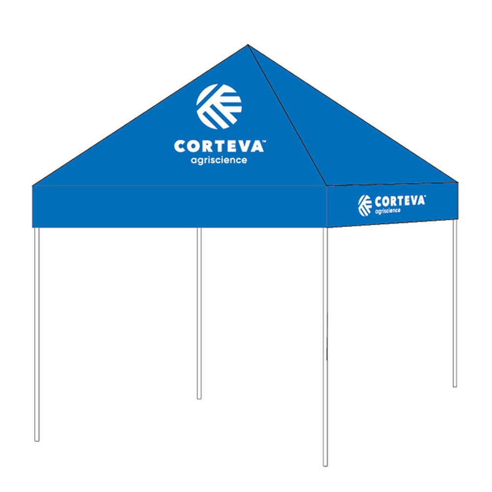 BLUE Corteva Logo Printed Event Tent