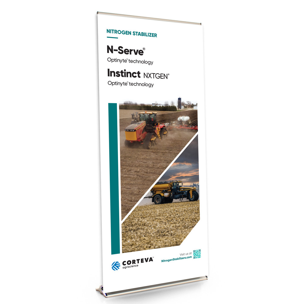 Nitrogen stabilizer portfolio 36-inch wide bannerstand – VERSION 3