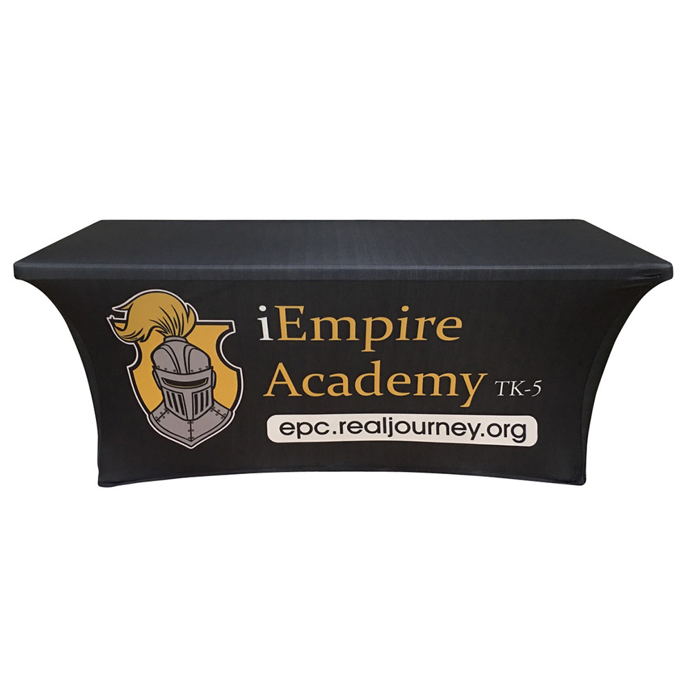 Custom Logo Stretch Tablecloth for Schools