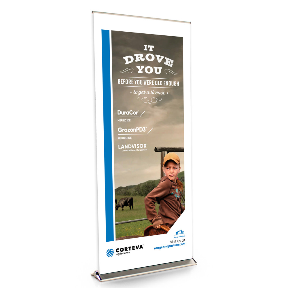 It Drove You DURACOR GRAZON  36-inch Wide Bannerstand