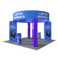Custom 20x20 Open Island Trade Show Booth Display System