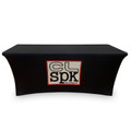 4-sided Closed-Back Custom Printed Logo Stretch Tablecloth