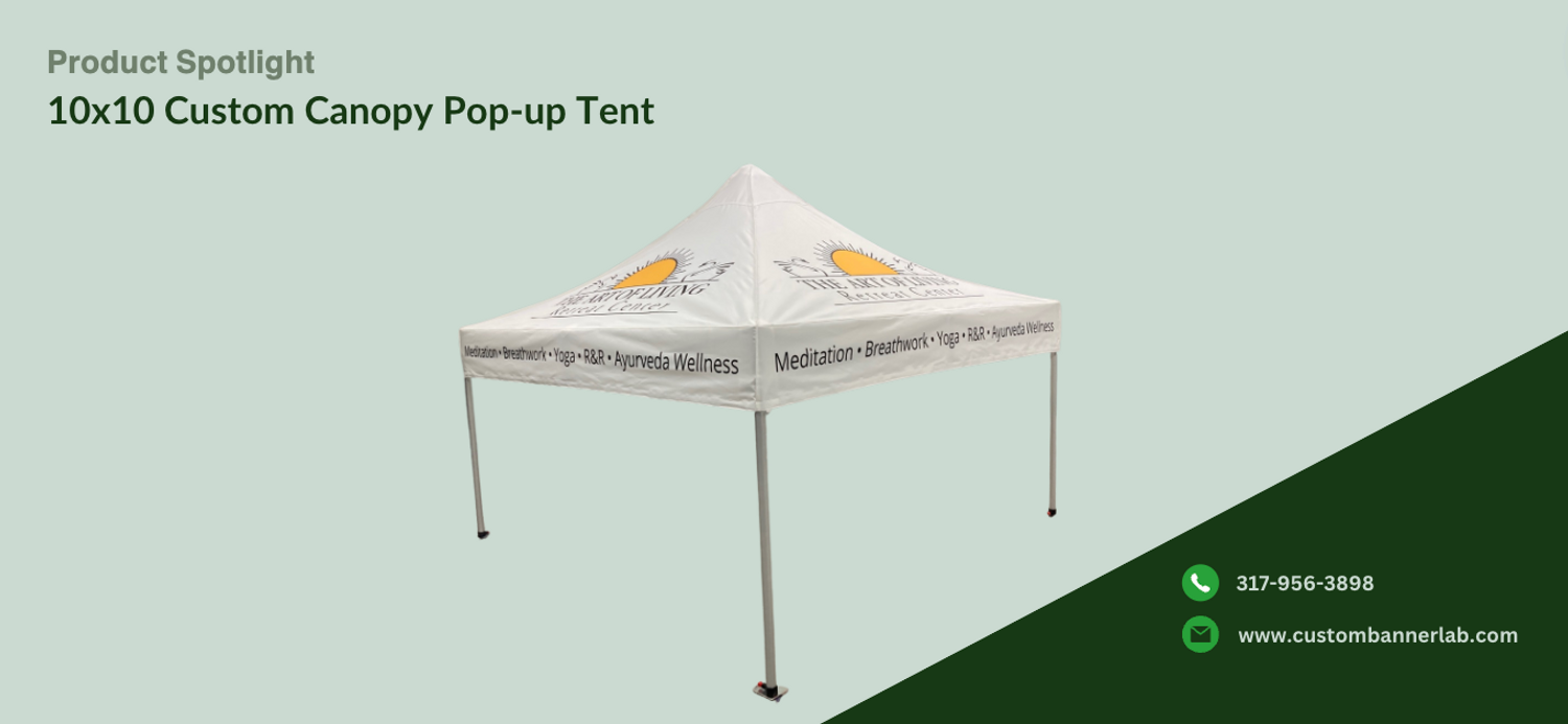 Case Study: Custom Banner Lab’s project for THE ART OF LIVING - Custom 10x10 Pop-Up Canopy Tent