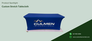Case Study: Custom Banner Lab’s Project for CULMEN INTERNATIONAL - Custom Stretch Tablecloth