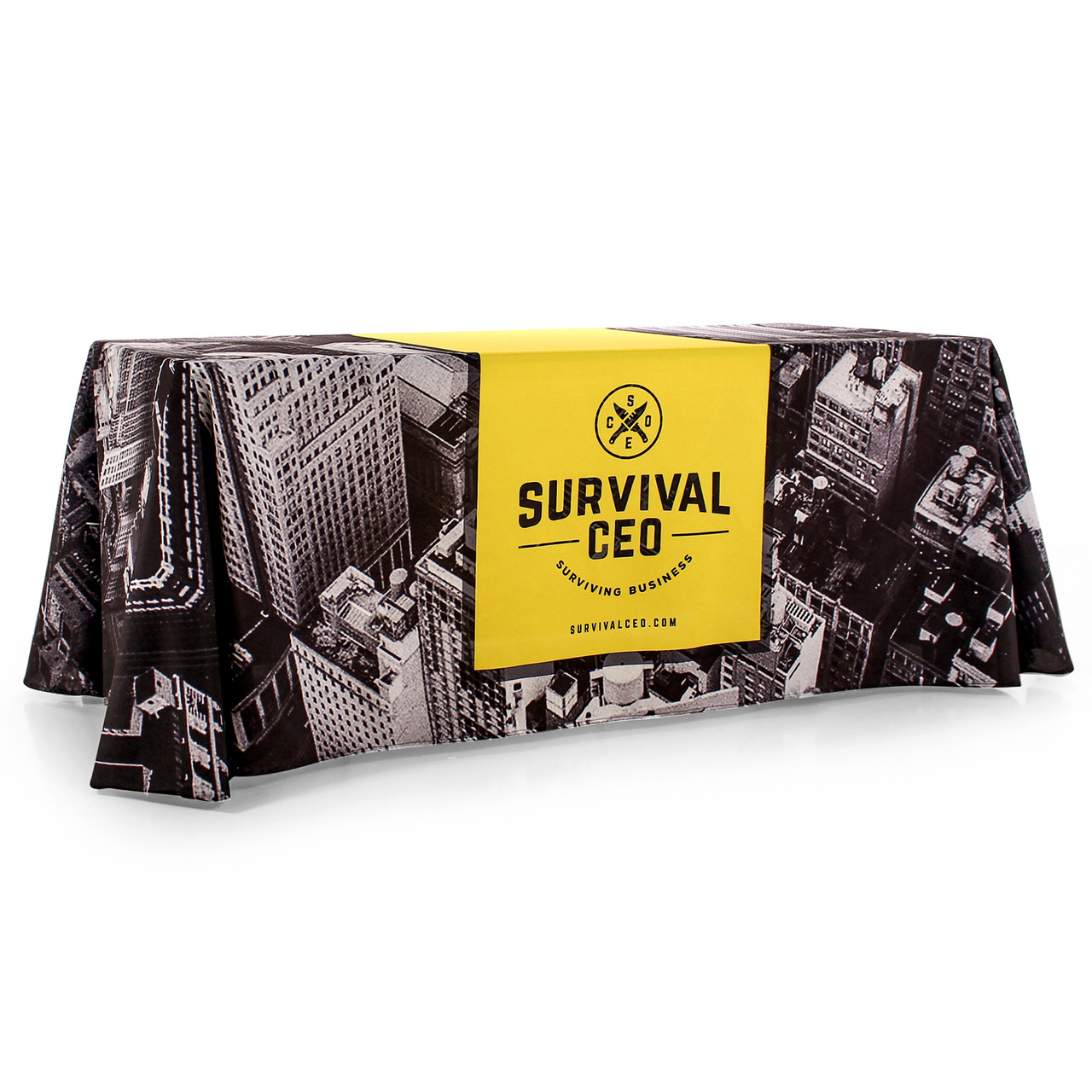 4-Sided Closed-Back Edge to Edge Custom Printed Tablecloth