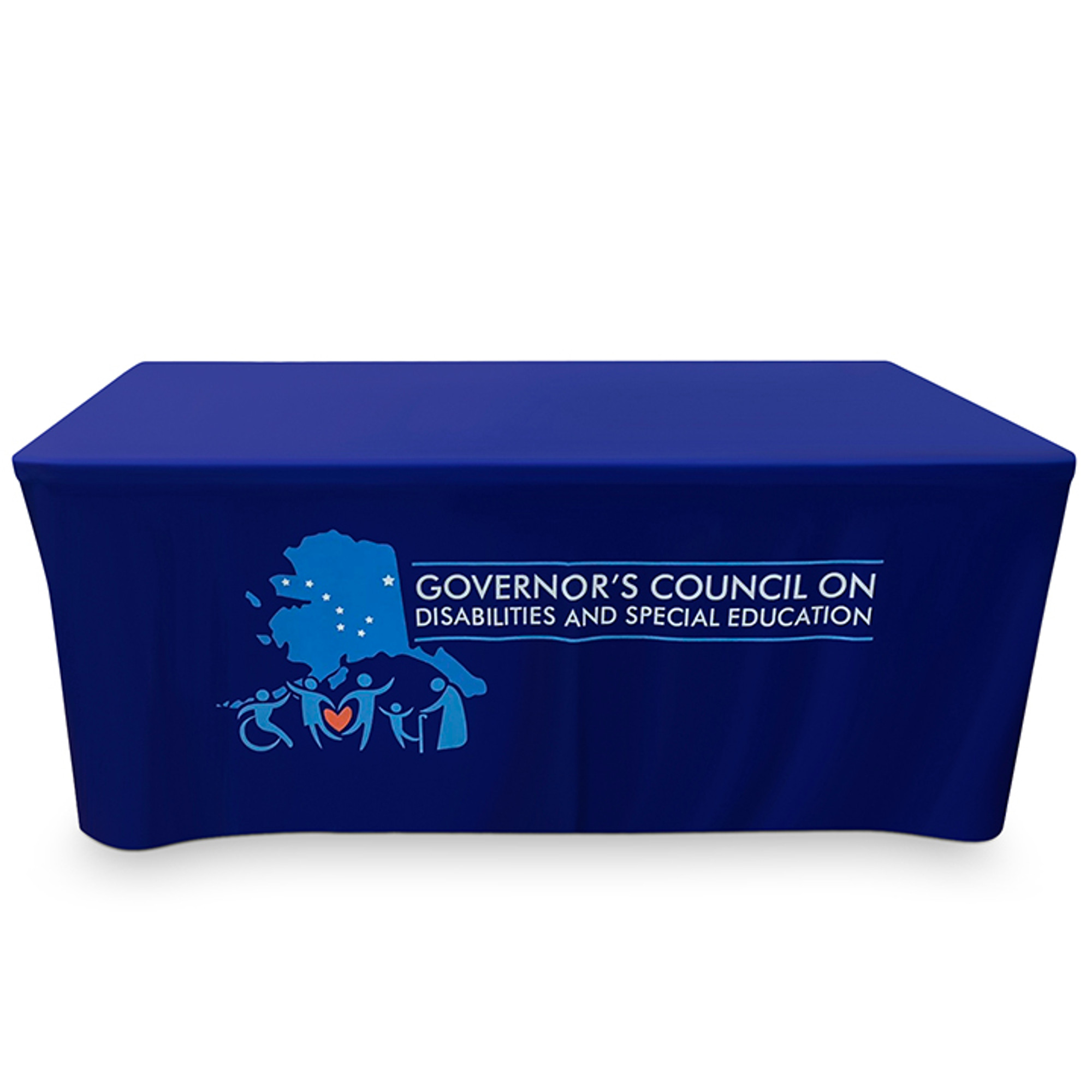 Trade show table on sale covers with logo