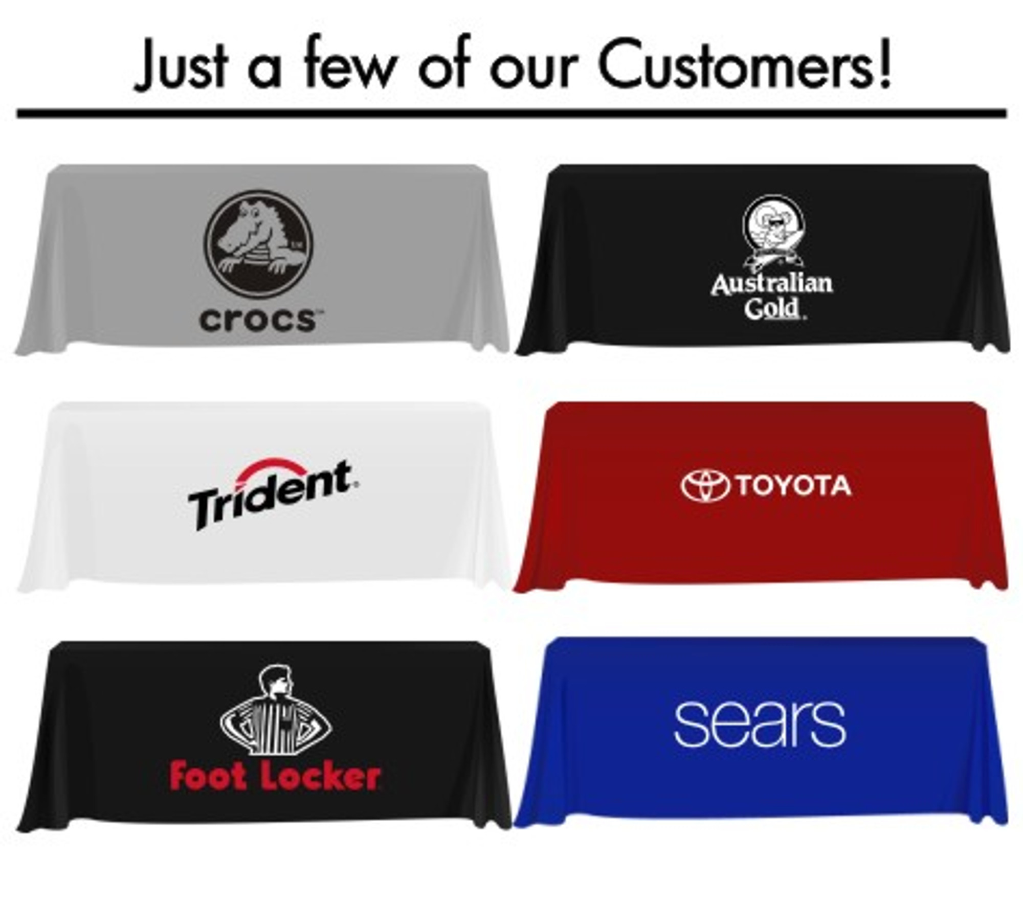 Custom Trade Show Table Drape With Logo