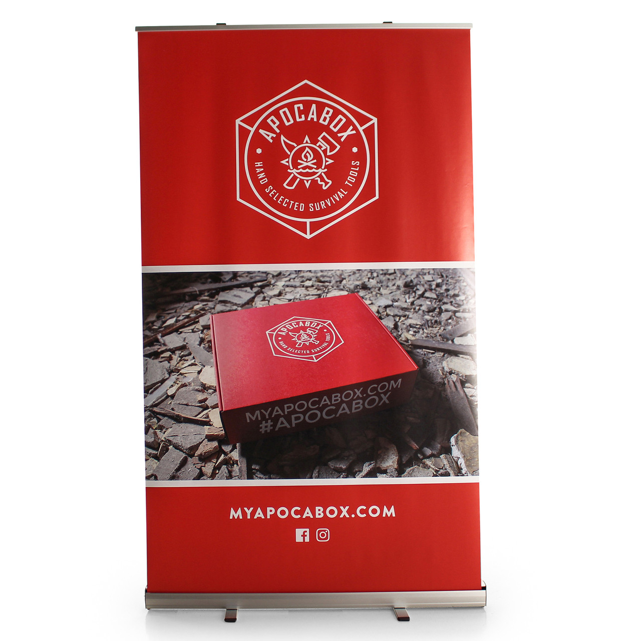 Economy Value Pull Up Retractable Banner Display 47 Inch Custom