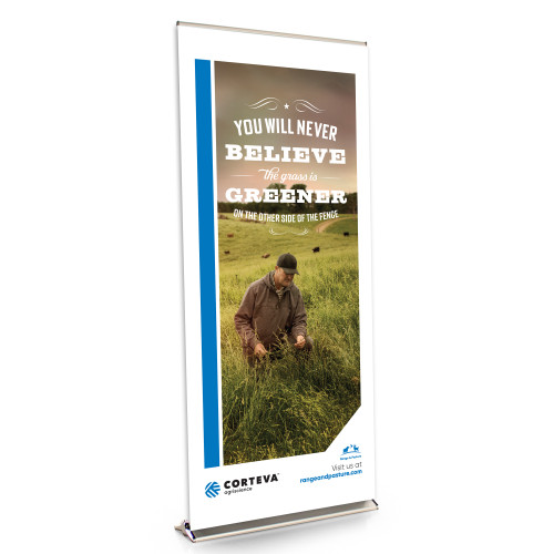 GRASS IS GREENER (Version 1) 36-inch Wide Bannerstand