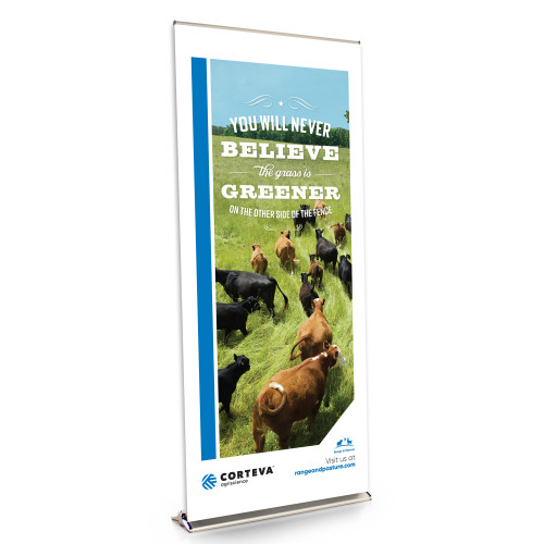 GRASS IS GREENER (Version 3) 36-inch Wide Bannerstand